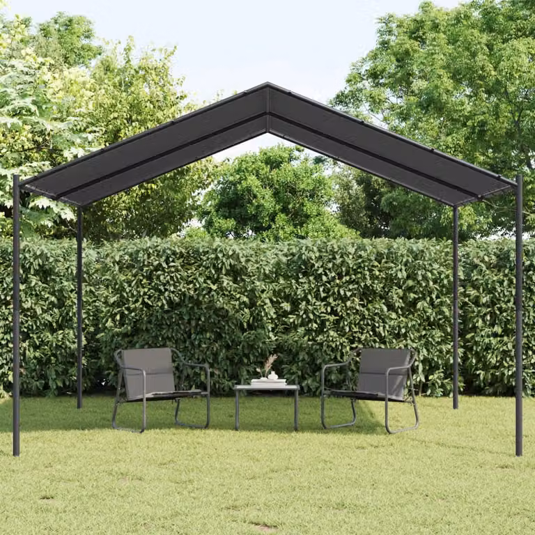 vidaXL Tenda a Baldacchino Antracite in Acciaio e Poliestere 4 x 4 m
