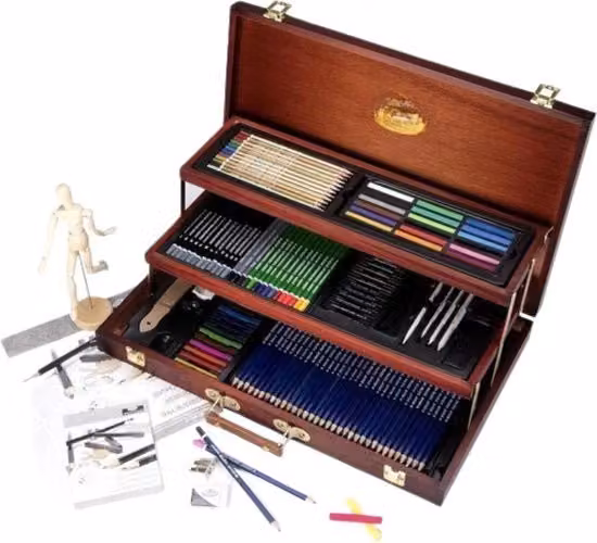 Kit Completo di Disegno e Colore Multicolore per Artisti e Adulti L: 56.51 cm, P: 10.8 cm, H: 35.56 cm
