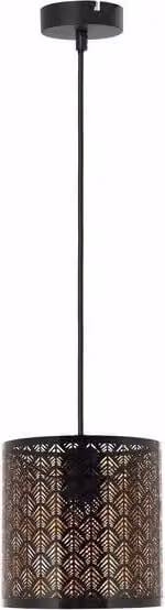 Lampada a sospensione Tuluza nera 1xE27x60W in metallo, dimensioni: 80x20x20 cm, IP20, Reality