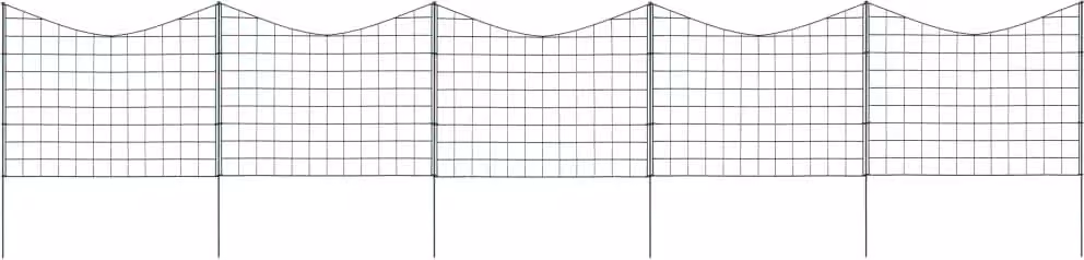 Maison Exclusive - Set recinzione da giardino concava 77,5x64 cm verde
