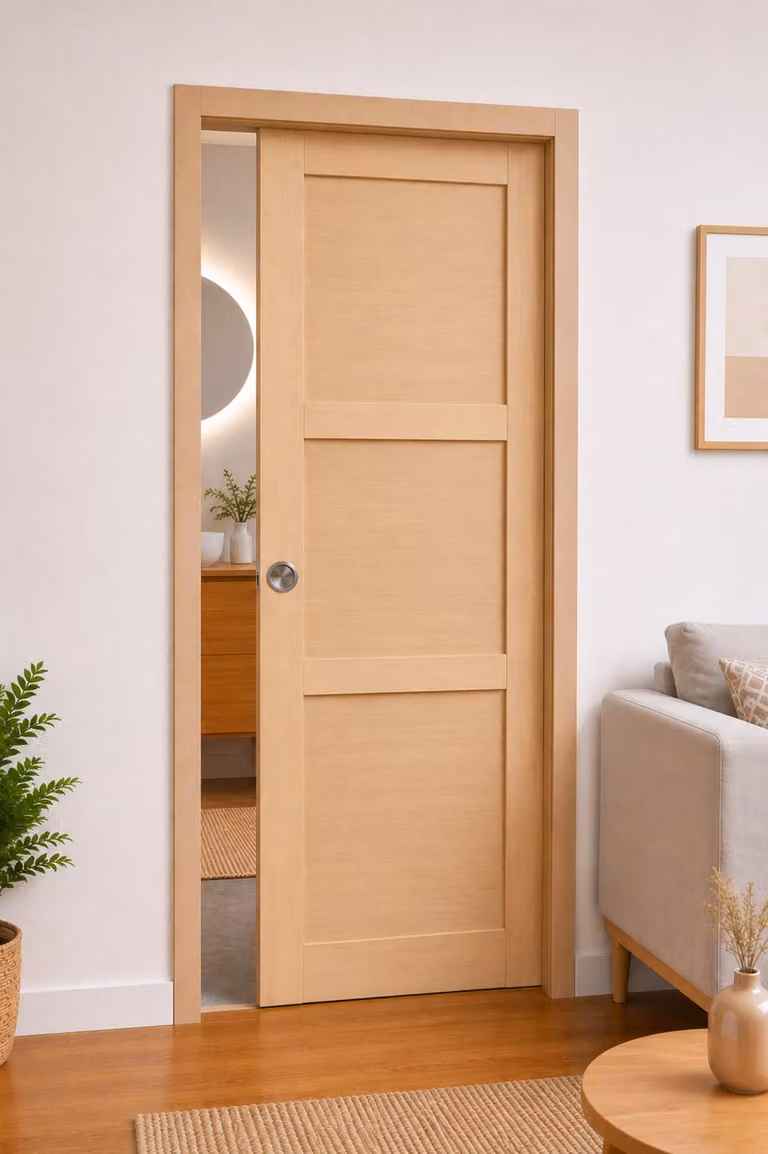 Porta scorrevole Ayous a 3 pannelli H204 x L83 cm, incasso, kit finitura Gd Menuserie