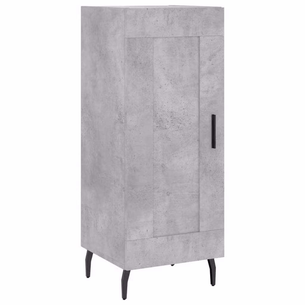 Credenza Grigio Cemento 34,5x34x90 cm in Legno Multistrato