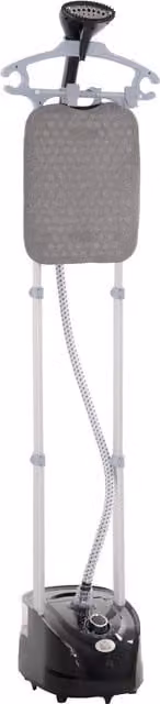 Stiratrice a Vapore Verticale HOMCOM con Serbatoio da 2L, Potenza 1950W e 2 Aste, Colore Nero, L/P/H: 35 x 25 x 23 cm