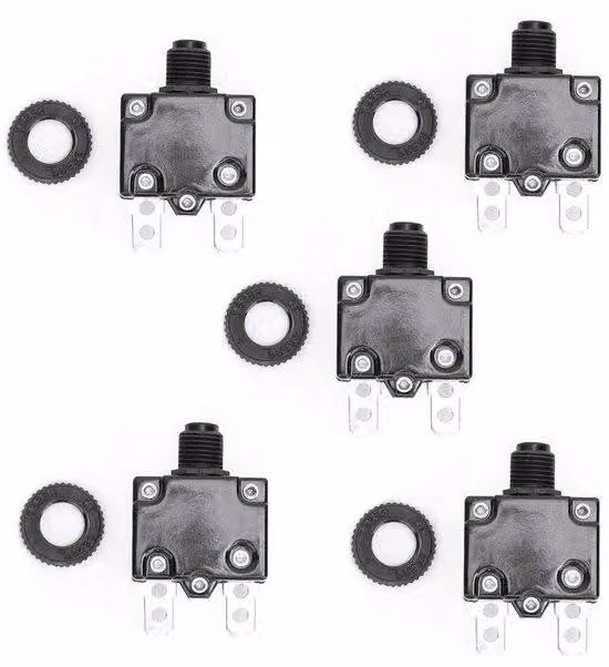 Interruttori automatici con protezione da sovraccarico del compressore 12 A, 15 A, 17 A - Interruttore con pulsante di ripristino per la sicurezza elettrica