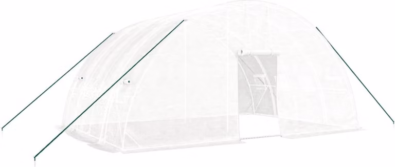 Serra con struttura in acciaio bianca 24 m² 6x4x2,85 m