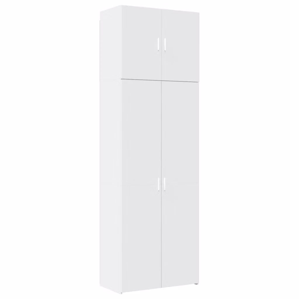Credenza Bianca 80x42,5x249 cm in Legno Multistrato