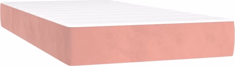 Materasso a Molle per Bambini Rigidità Media Rosa 80x160 cm in Velluto