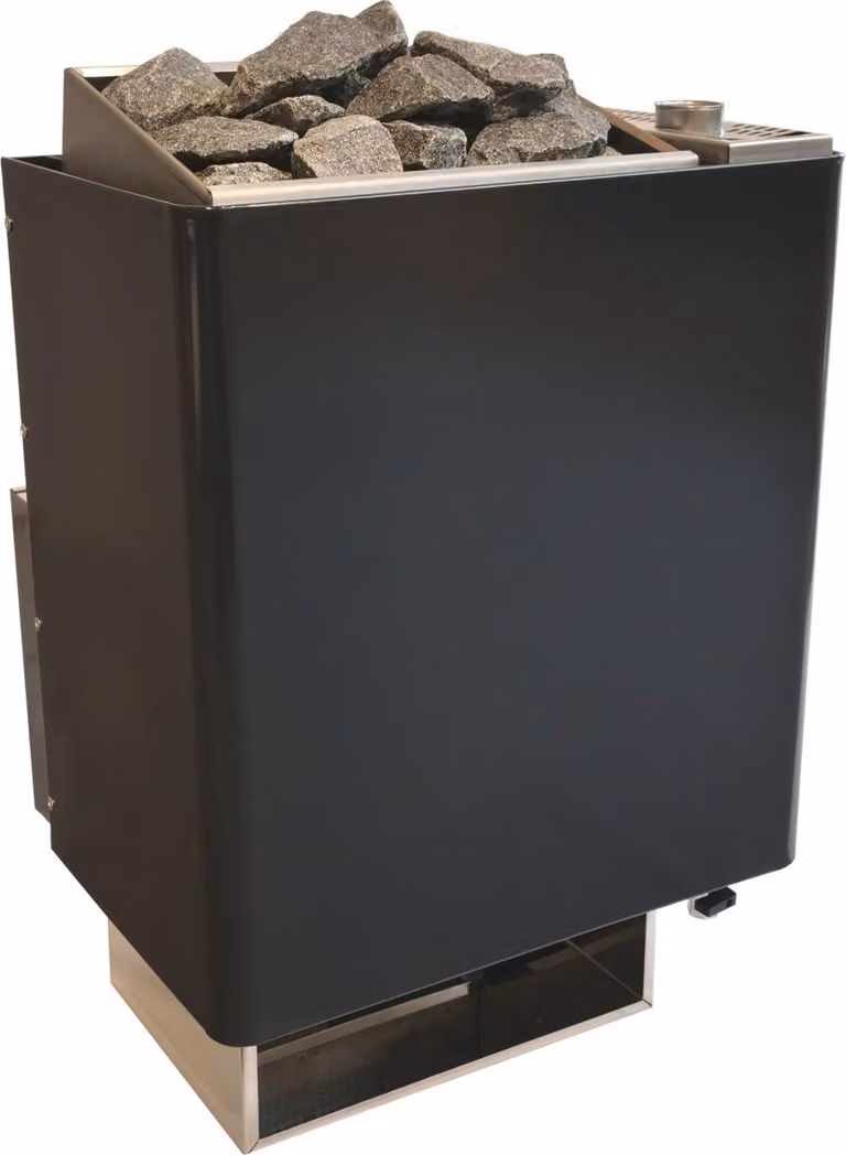 Infraworld Durano nero Riscaldatore a vapore 7,5 kW Riscaldatore per sauna combinato con pietre per sauna