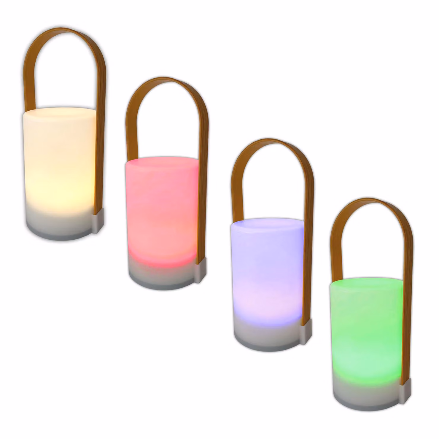 set di 4 lampade a LED Lampada da tavolo Lampada decorativa Lampada da soggiorno Lampada a batteria Illuminazione Bianco caldo o a colori Lampada da comodino