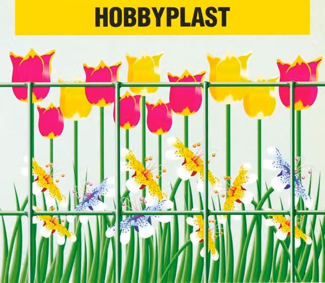 Rete per recinzioni Hobbyplast in acciaio rivestito in PVC verde con maglia 50 x 75 mm e diametro filo 20794