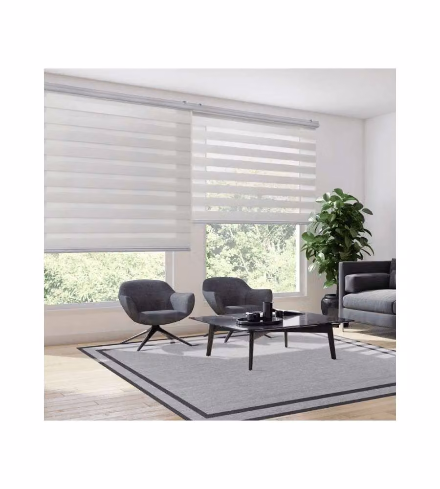Stor Planet Tenda a Rullo Giorno Notte Premium Lino 180x250 cm Rigata