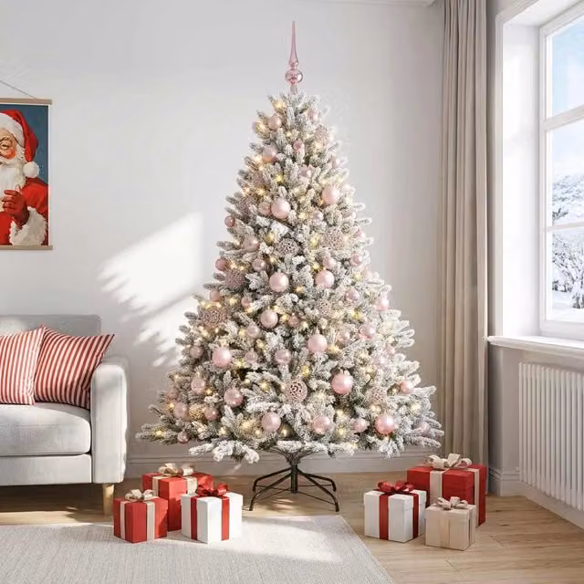 Albero di Natale artificiale con palline 240 cm 300 LED 3466647