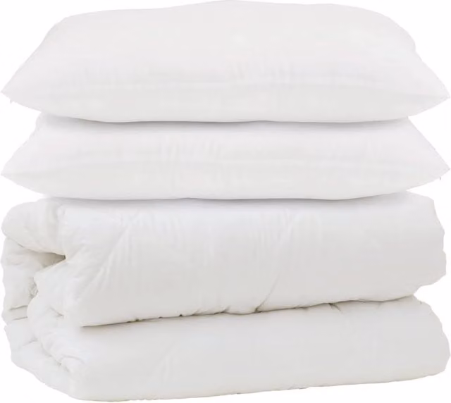 Set Piumone e Cuscini 3 Pezzi in Microfibra Bianco Extra Warm Anallergico