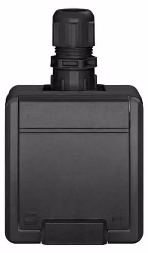 Elektro-Plast | Presa 2K IP65 - Antracite - Impermeabile - Alta Classe Di Protezione - Resistente