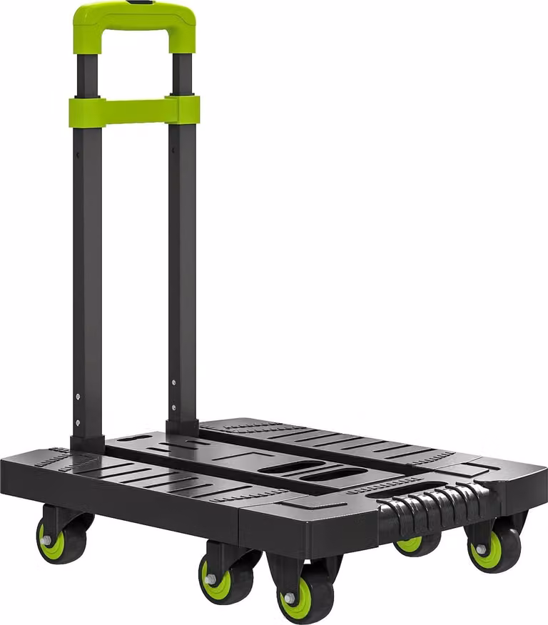 Carrello pieghevole in metallo, maniglia regolabile, 49x35x102 cm