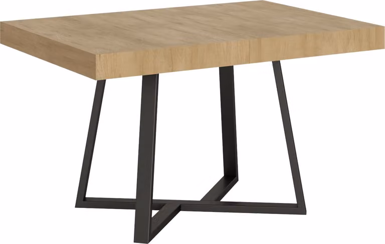 ITYHOME - Tavolo allungabile 120/380x90 cm Zeplir quercia natura gambe antracite