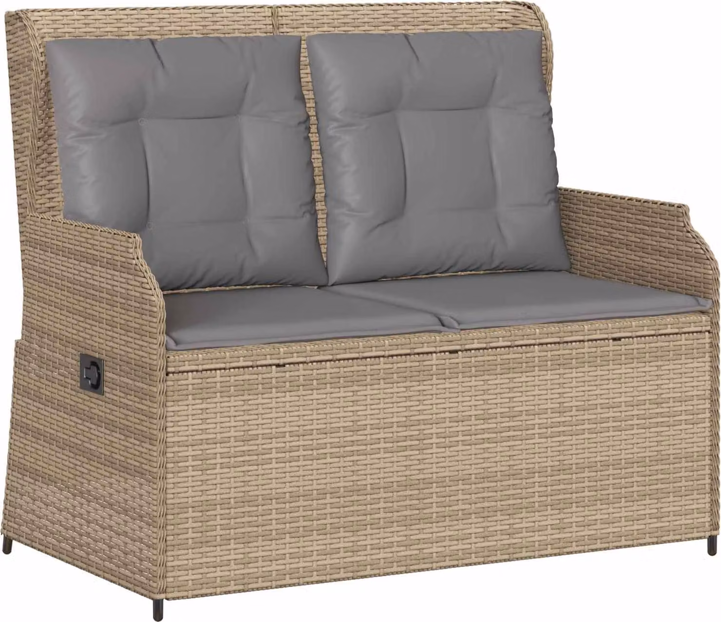 Panchina da giardino Beige polyrattan