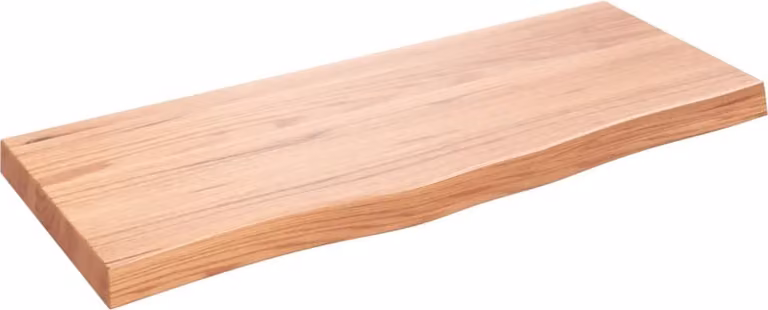 Piano Bagno Marrone 100x40x(2-6) cm Legno Massello Trattato