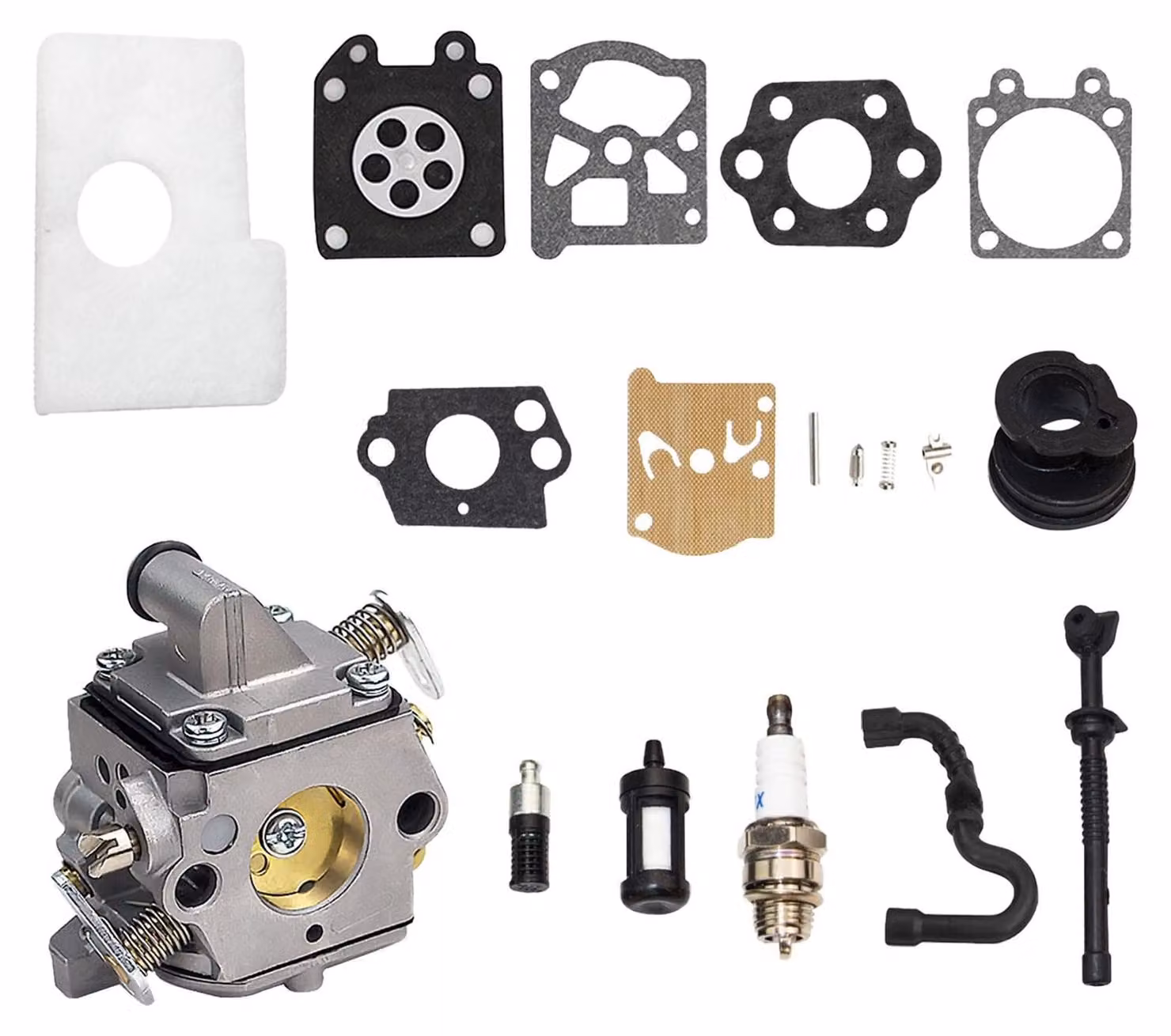 Solidchoice - Kit carburatore e kit di manutenzione per motosega MS170 e MS180