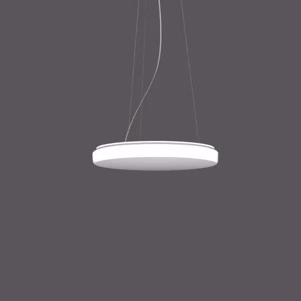RZB Flat Polymero Kreis Slim, LED, 3000 K, 3100 lm, IP40, bianco