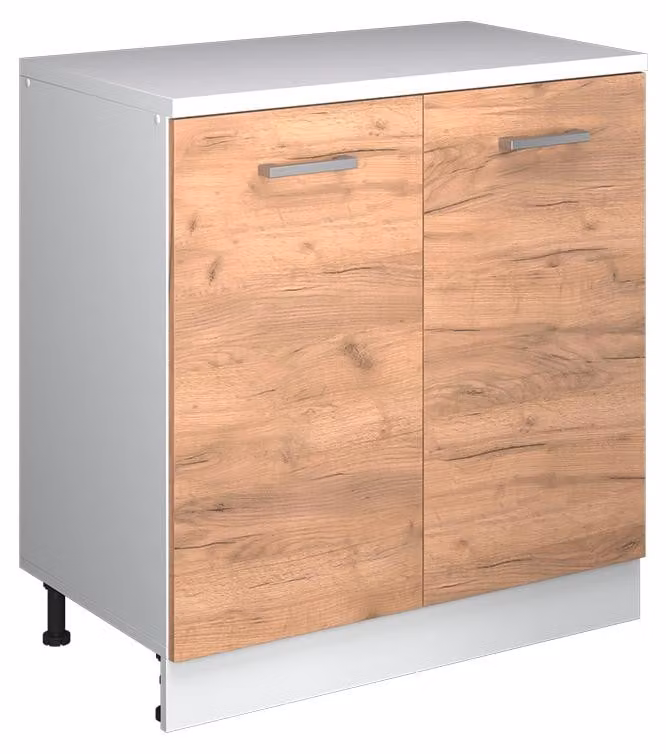 Mobile cucina sottotetto Vicco R-Line Rovere dorato 80 cm senza inclinazione con 2 ante, Model 61820