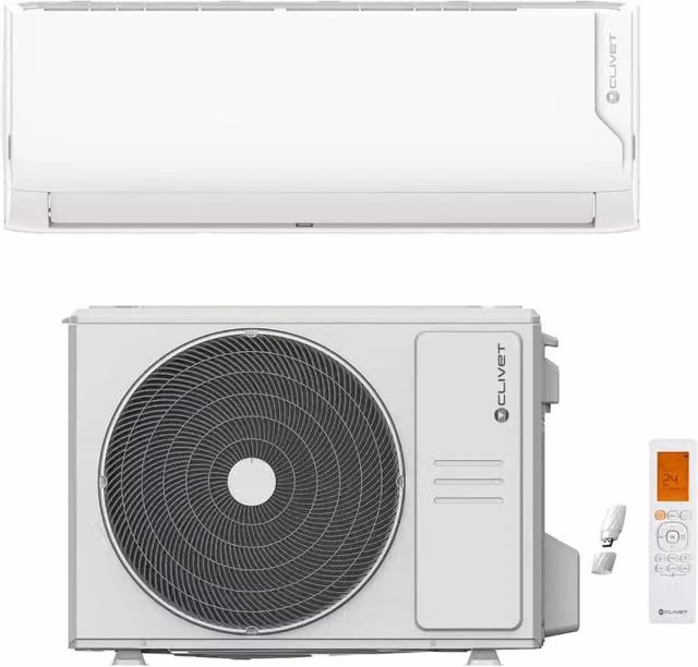 Condizionatore Split Clivet Cristallo2 24000 Btu IMA1-Y 70M R-32 Bianco con Wi-Fi Integrato e Classe Energetica A++