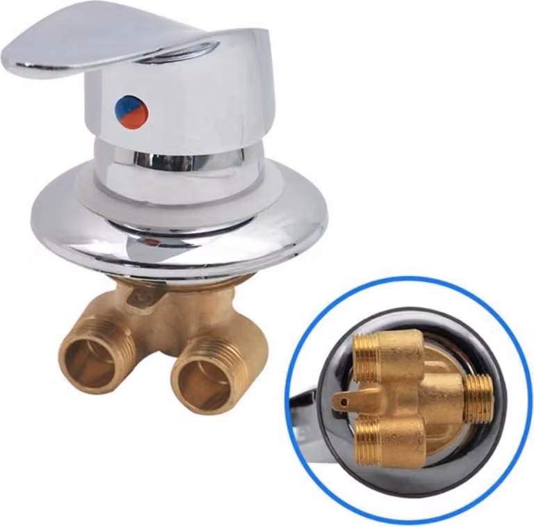 Miscelatore per doccia, miscelatore, ottone, cromato, attacco G1/2", per bagno