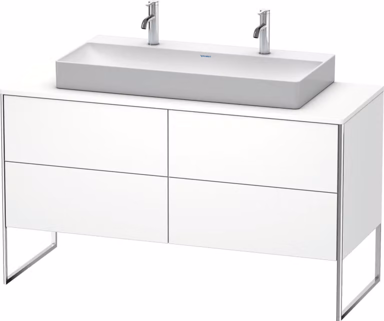 Duravit XSquare Meuble sous-vasque sur console au sol, 4 tiroirs, 1400x778x548mm, XS4925M1818, XS4925M1818