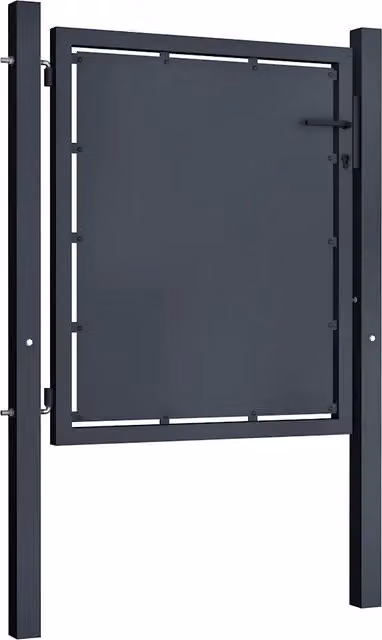 Cancello singolo da giardino a battente vidaXL in acciaio colore antracite L: 100 cm, H: 150 cm, P: 37,5 cm