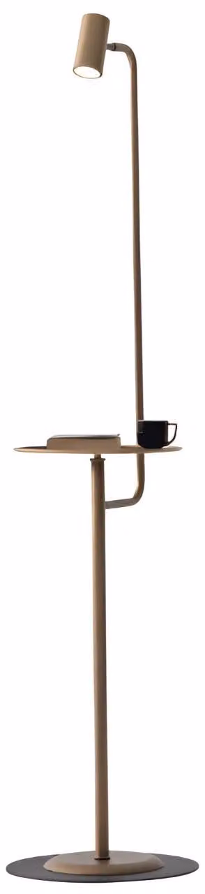 Stilvolle Beige Stehlampe Designer Lichtkopf Ständerlampe Stehleuchte