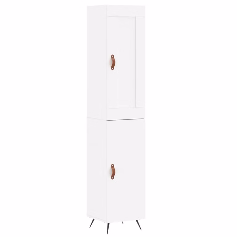 Credenza Bianca 34,5x34x180 cm in Legno Multistrato