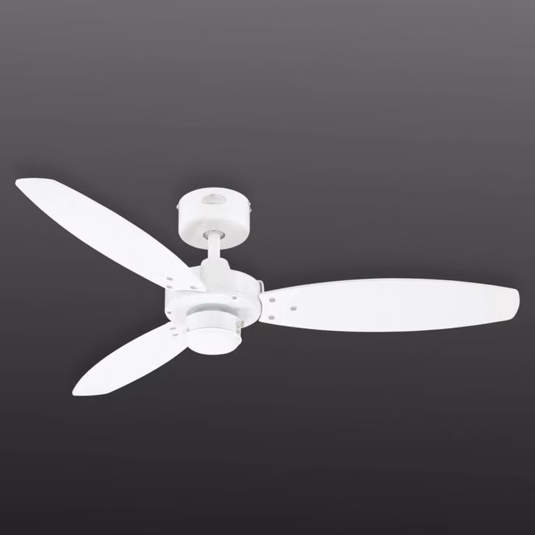 Westinghouse Jet II - Ventilatore con interruttore a corda JET, Bianco / Opale, Soggiorno / Sala da pranzo, Plastica, Moderno