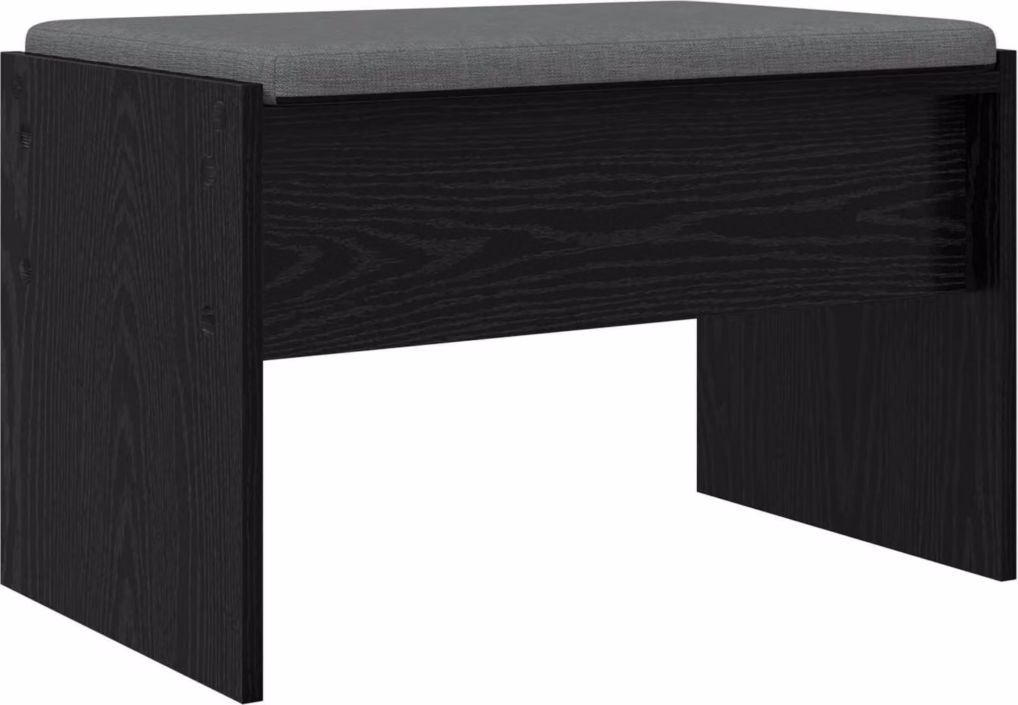 Panca per ingresso con cuscino Rovere Nero 63 x 38 x 40 cm