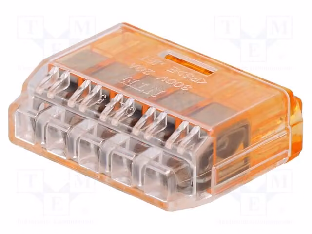 Connettori rapidi QLX per installazione multipla, 600V, QLX 5-OCL, per cavi da 1,5÷2,5mm²