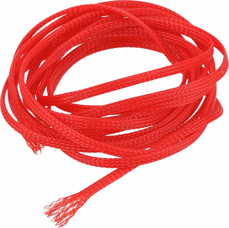 Copricavo Bowden rosso, tubo intrecciato, lunghezza 5 metri