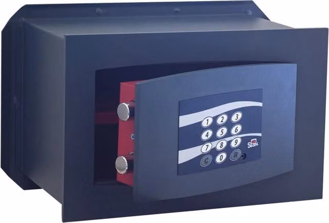 Cassaforte Elettronica Stark 852A in Acciaio Inox Nero L: 36 cm, P: 19 cm, H: 23 cm