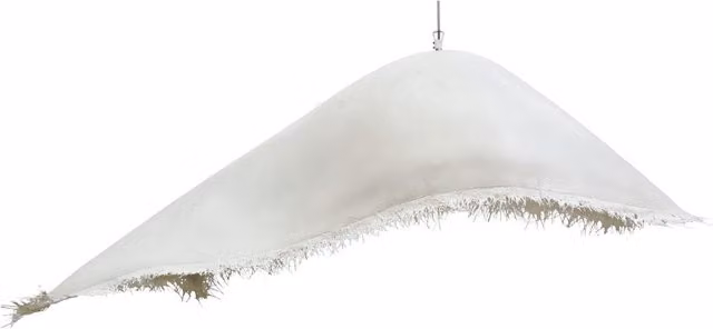 Lampada a sospensione Karman Moby Dick in vetro bianco con altezza regolabile