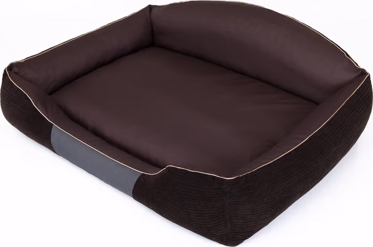 Lettino per cani "Royal" -110x85cm- con schienale alto, morbidamente imbottito | Pillowprim