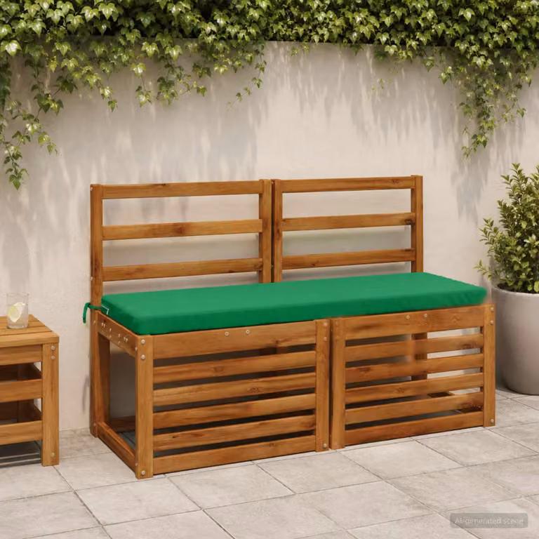 Cuscino per panchina vidaXL SOEST verde in poliestere con rivestimento rimovibile e resistenza ai raggi UV