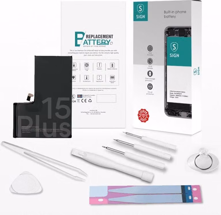 Kit completo di sostituzione della batteria SiGN - iPhone 15 Plus