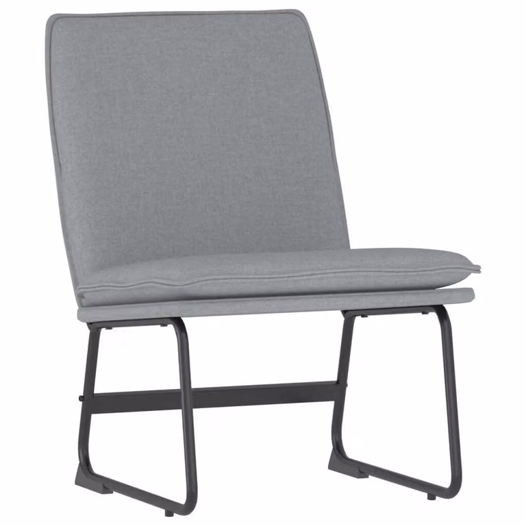 Sedia Lounge Grigio Chiaro 52x75x76 cm in Tessuto