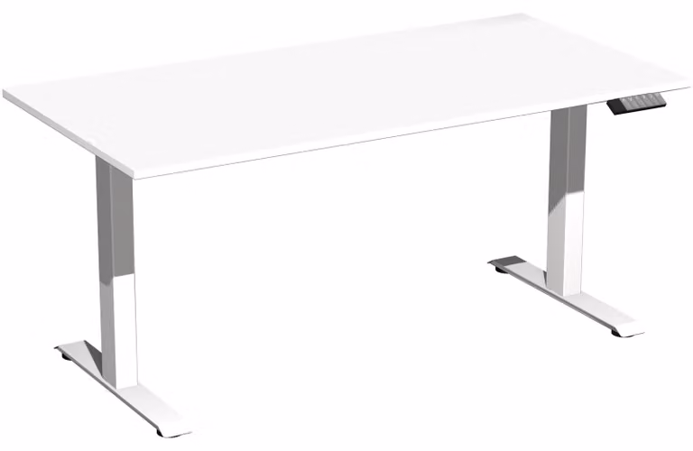 Tavolo Elevate Plus 1600x800x630-1280mm bianco/bianco