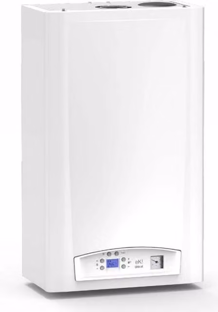 Caldaia a Condensazione IMI Unical eK! C 24 Metano/Gpl con Kit Scarico Fumi, Colore Bianco, Installazione a Parete – 1