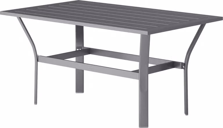 Tavolino tavolo da balcone in metallo con design a doghe tavolino resistente alle intemperie tavolo da giardino tavolo da divano di facile manutenzione tavolo da esterno per balcone giardino terrazza veranda 91,5 x 55 x 45 cm grigio scuro
