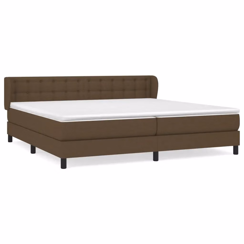 Letto Ibrido con Giroletto a Molle e Materasso vidaXL, Marrone e Bianco, L/P: 200 x 200 cm – 2