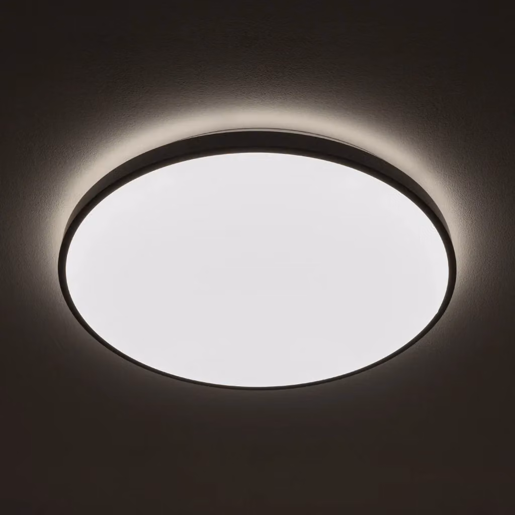 Plafoniera da bagno Nowodvorski Lighting Agnes LED 32W 3000K nera Ø49 cm – 2