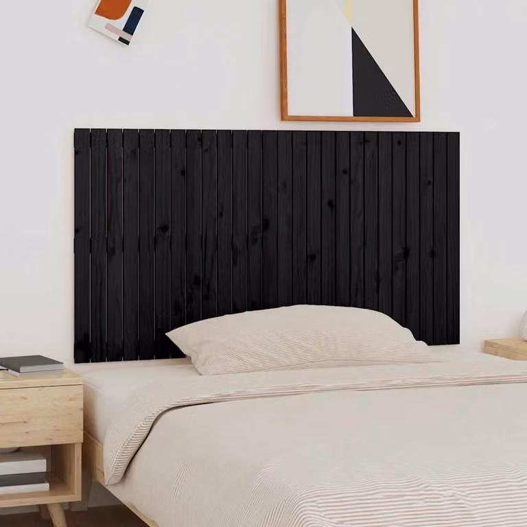 Testiera da parete vidaXL in legno massello di pino nero L: 166 cm, P: 3 cm, H: 90 cm