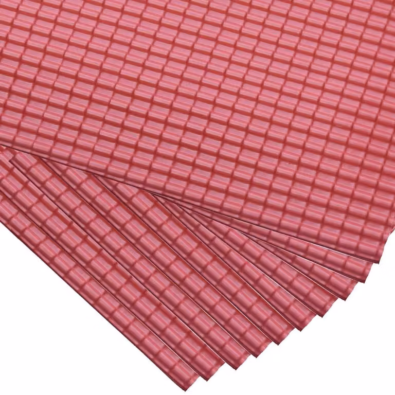 Tegole modellismo - 1:25 - PVC - Rosso - 10 pezzi