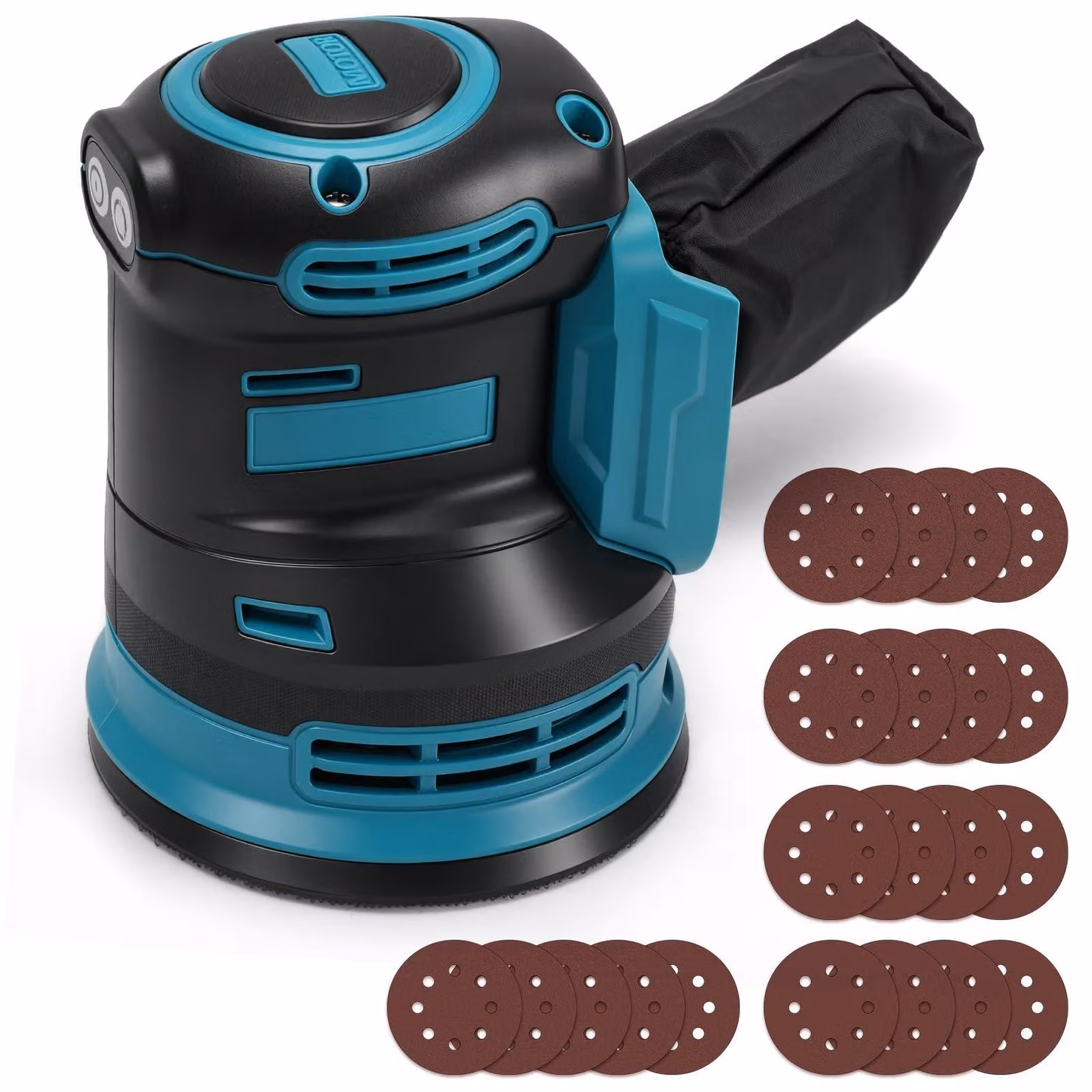 Levigatrice orbitale da 125 mm per batteria da 18V, con 3 velocità