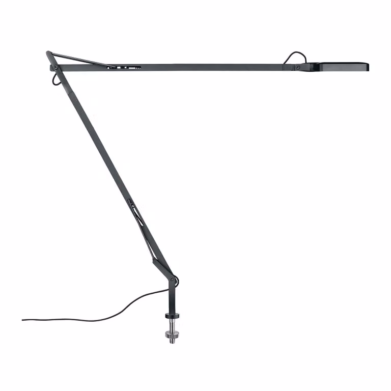 Flos - Kelvin Led Desk support (visible cable) - Lampada da tavolo - Antracite